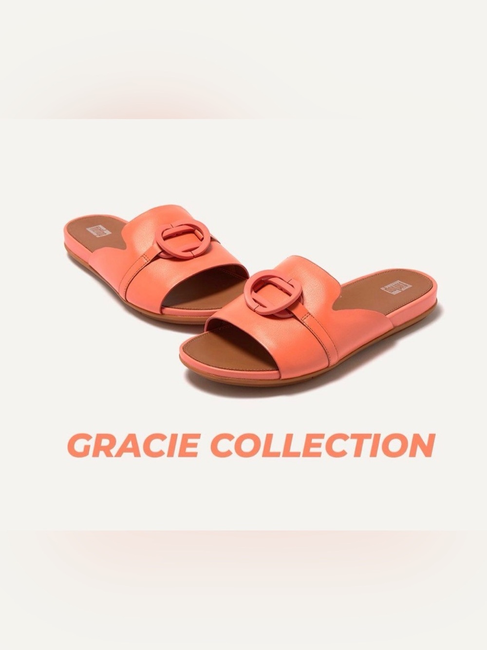 Fitflop Coral Slide Mules with Buckle Detail